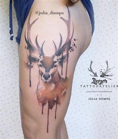 45 Inspiring Deer Tattoo Designs Cuded Deer Tattoo Deer Tattoo