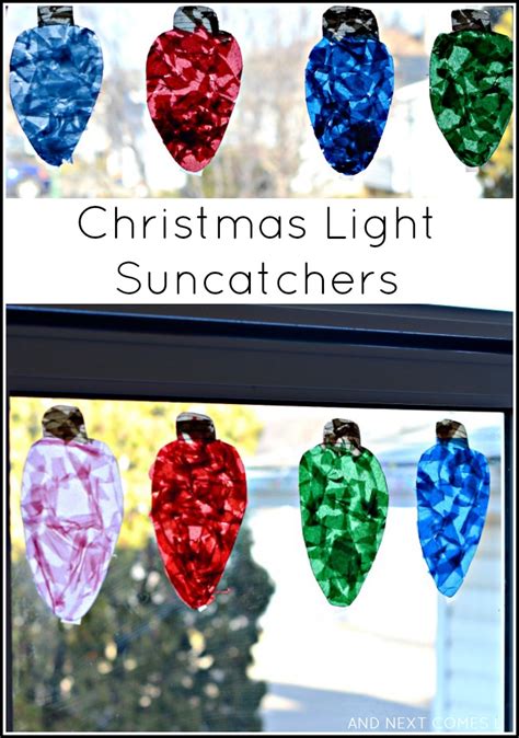 I'm sure you know that these kinds of activities bring many. Giant Christmas Light Suncatchers {Christmas Craft for ...