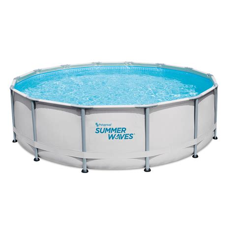 Summer Waves 14 Ft Round Elite Frame Above Ground Pool Cool Gray Ages
