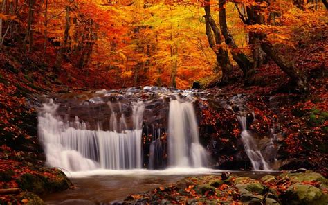 Autumn Waterfall Autumn Foliage Pinterest Waterfalls