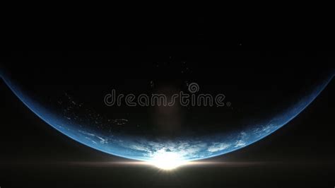 Cinematic Planet Earth Rotation Animation Stock Illustration
