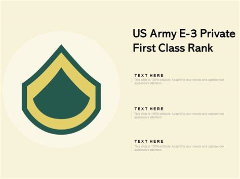Us Army E 3 Private First Class Rank Presentation Graphics