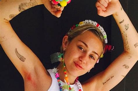 Miley Cyrus Armpit Hair Pictures Photoshopped Out Angers Singer Daily