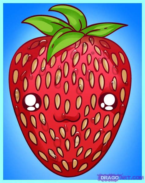 How To Draw A Strawberry Step By Step Food Pop Culture