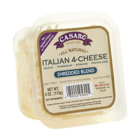 Casaro Shredded Italian Four Cheese Blend Specialty Shredded Cheese 4