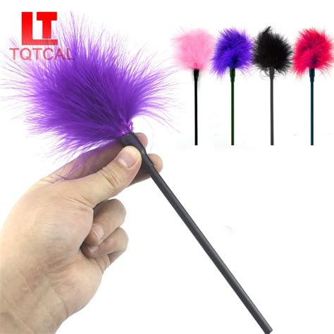 1pc flirting feather black feather flirting whip flirt soft flogger for couple adult game sex
