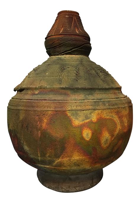 Green & Copper Raku Pottery Vase on Chairish.com | Raku pottery, Pottery vase, Green copper