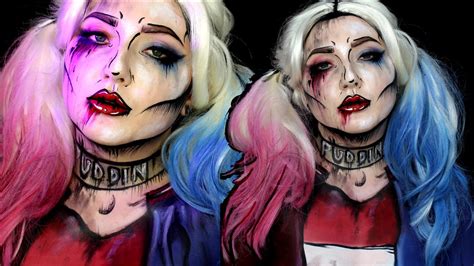 Pop Art Suicide Squad Harley Quinn Halloween Makeup Tutorial Youtube