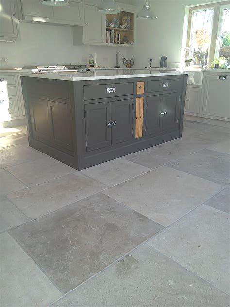 Click to add item snapstone® 12 x 12 interlocking porcelain floor tile to the compare list. Manoir grey French limestone flooring | Floor tile design ...