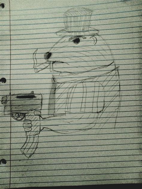 Drew A Gangster Beaver Or Something Draw