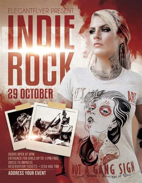 download indie rock free flyer templates for photoshop