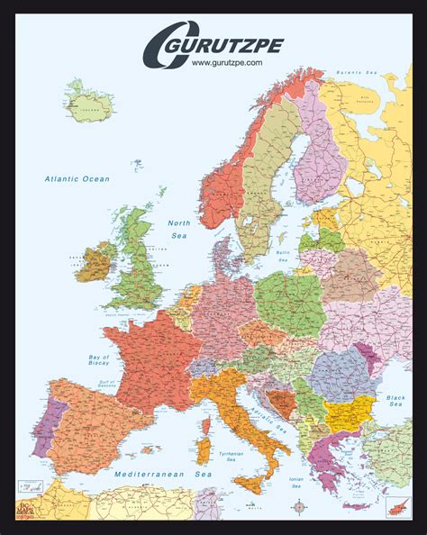 Europa Político Mapas Murales Personalizados Laminados Forex Foam