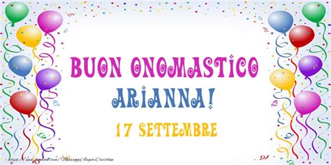 Auguri Di Buon Onomastico Arianna Settembre Cartoline Di