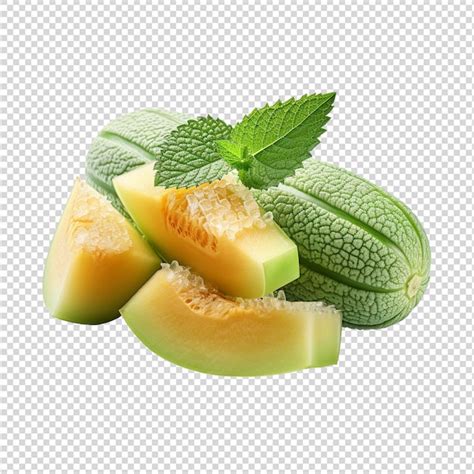 Premium Psd Melon Galia Isolated On Transparent White Background