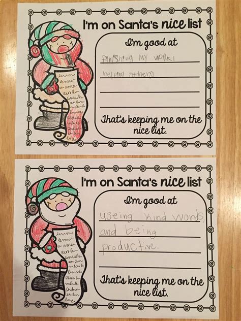 mrs lee s kindergarten are you on the nice or naughty list