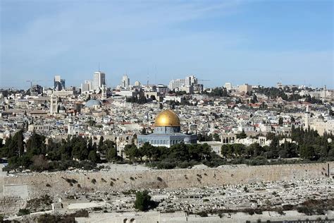Mosque Middle City Al Aqsa Mosque Dome Of The Rock Jerusalem