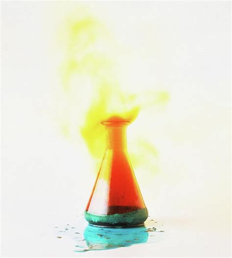 Chemical Explosion In Glass Flask Photograph By Dorling Kindersleyuig