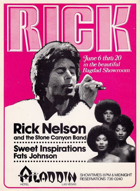 RICK NELSON CONCERT POSTER | Music concert posters, Vintage concert posters, Concert posters