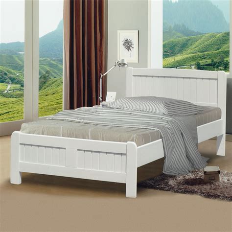 Shop cheap bed frame online in malaysia. Easyhouse • Alesky White Bed Frame (SOLD OUT)