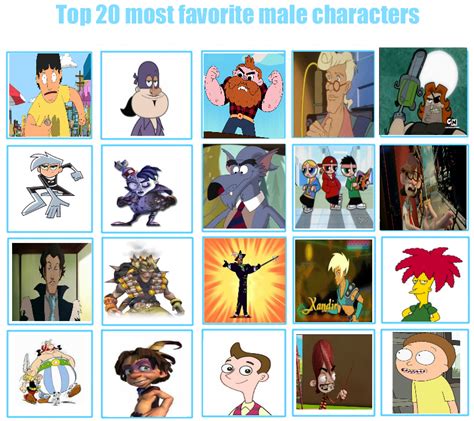 My Top 20 Favorite Male Characters By Toongirl18 On Deviantart