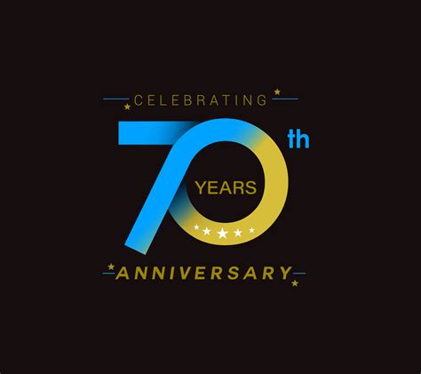 70th Years Anniversary Celebration Design 2198562 Vector Art At Vecteezy