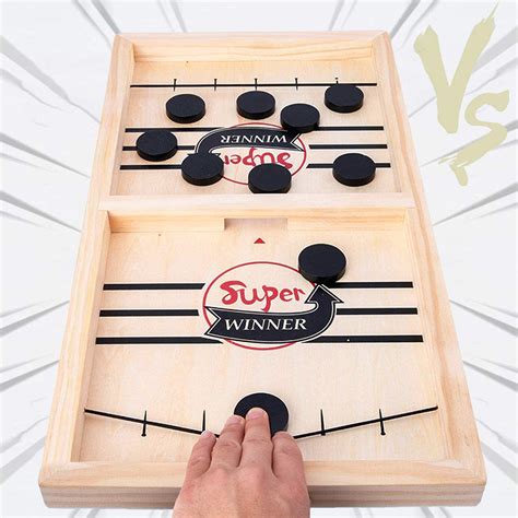 Funny Wooden Desktop Sling Hockey Table Game For Kids And Adults