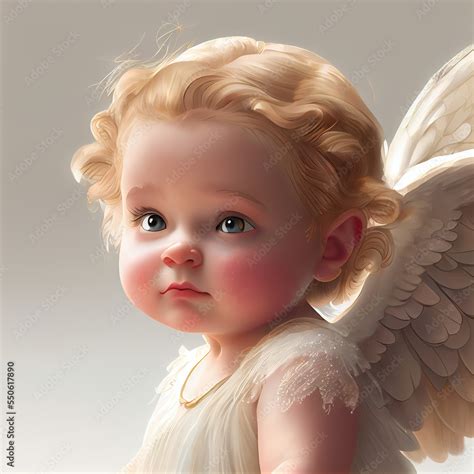 Baby Angel With Wings Stock Illustration Adobe Stock
