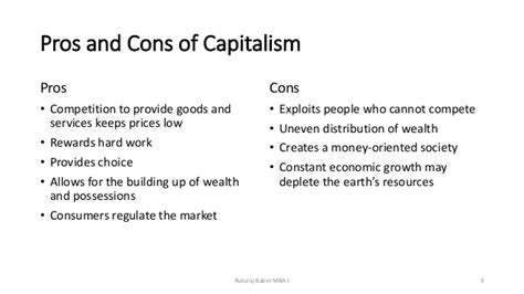 Hixamstudies Pros And Cons Of Capitalism
