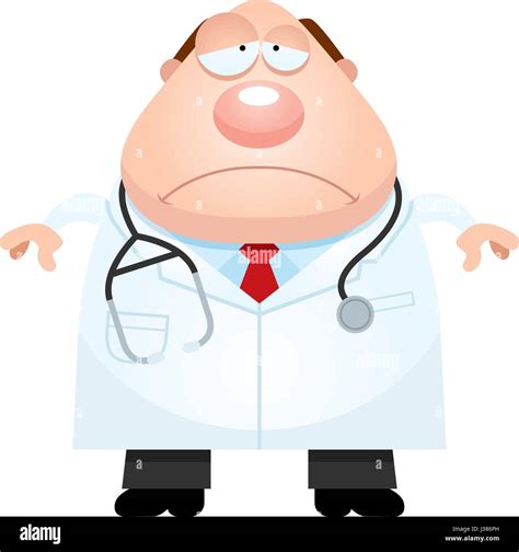 A Cartoon Illustration Of A Doctor Looking Sad Stock Vector Image And Art