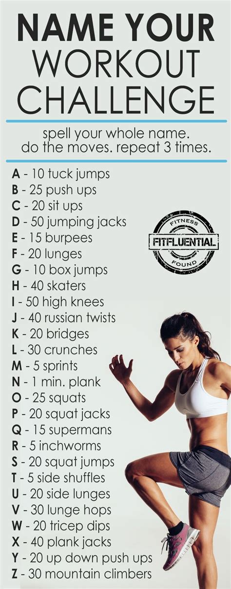 Fitness Workouts Name Your Workout Challenge From Fitfluential