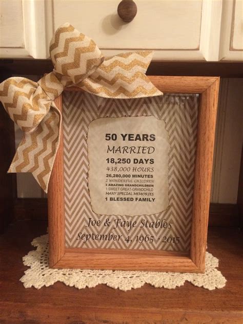 Personalized 50th Wedding Anniversary Gift Years Months