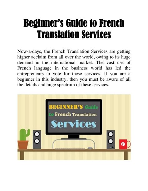 Beginners Guide To French Translation Services