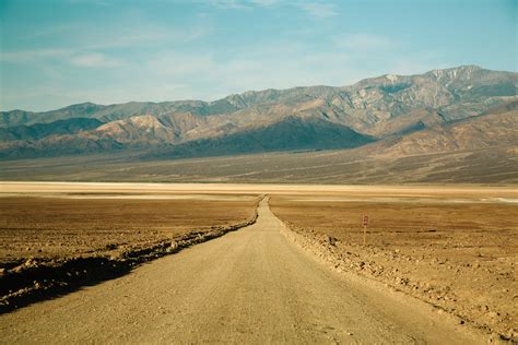Roadway through the desert at Death Valley National Park, Nevada image - Free stock photo ...