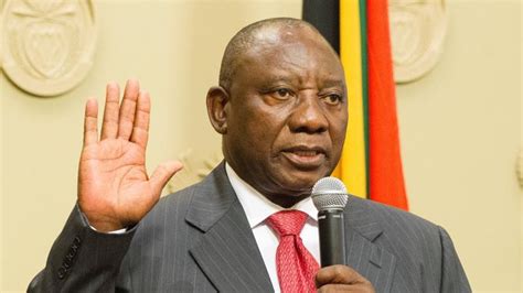It is time for us to make the future we yearn for … it is through our actions now that we will determine. Cyril Ramaphosa sworn in as South Africa's president ...