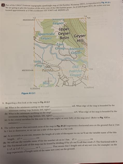 Solved A Part Of The Usgs 75 Minute Topographic Quadrangle