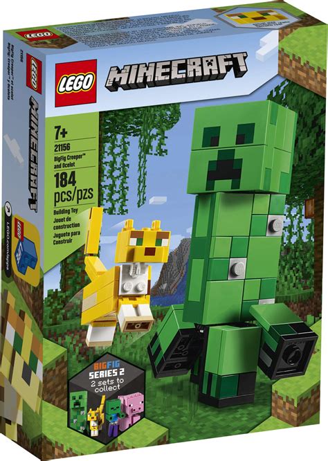 Buy Lego Minecraft Creeper Bigfig And Ocelot Characters 21156 Buildable