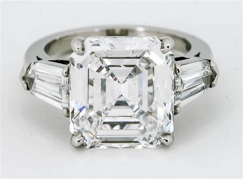 802 Carat Emerald Cut Diamond Platinum Engagement Ring At 1stdibs