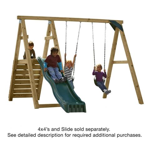 Swing N Slide Playsets Pine Bluff Playset Just Add 4x4s And Slide Pb