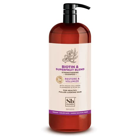 Biotin and Superfruit Restore & Volumize Shampoo 33.8 oz by Soapbox