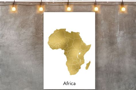 Africa Map Africa Continent Map Of Africa African Map Etsy In 2022