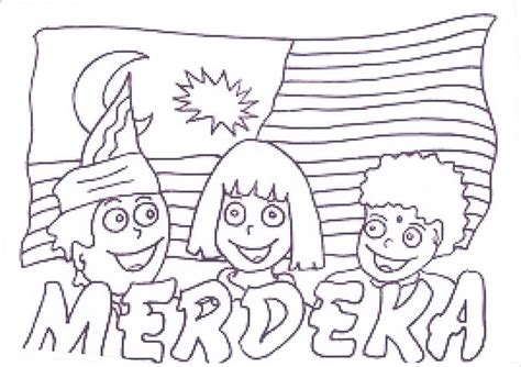 Mewarna Poster Merdeka Merdeka Coloring Pages For Kids Coloring Pages