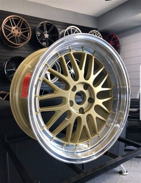 Gold Deep Dish Wheels Brand New In 19 Staggered For G35 G37 350z 370z