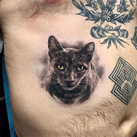 Https://techalive.net/tattoo/black Cat Portrait Tattoo Designs