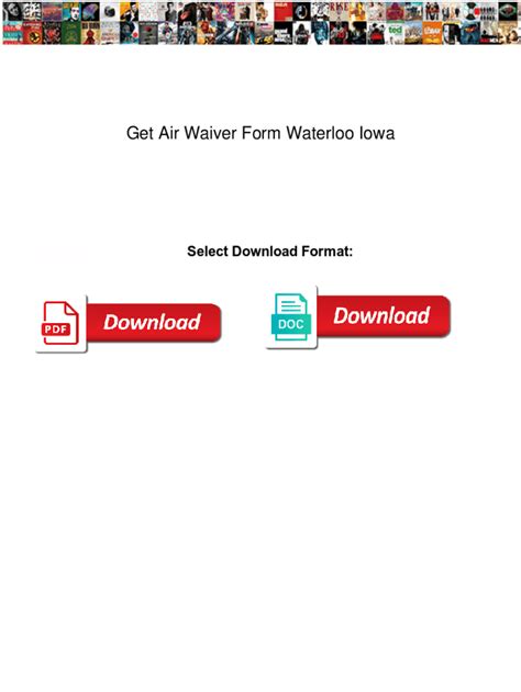 Fillable Online Get Air Waiver Form Waterloo Iowa Tangent Get Air
