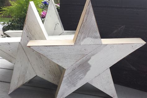 Large Wooden Star Up Cycled Wooden Stars Large Chunky Stars Stars