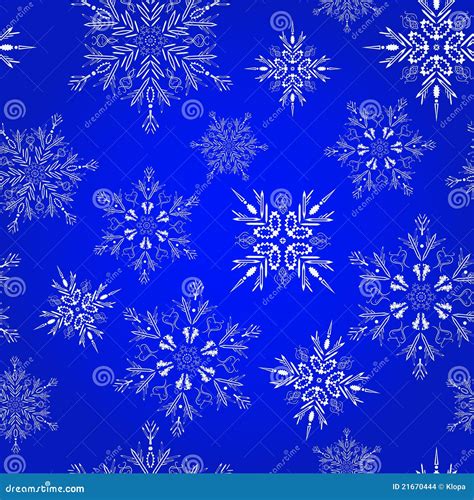 Seamless Snowflakes Pattern Stock Vector Illustration Of Shape