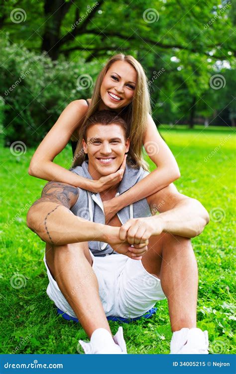 Happy Couple Stock Image Image Of Attractive Meadow 34005215