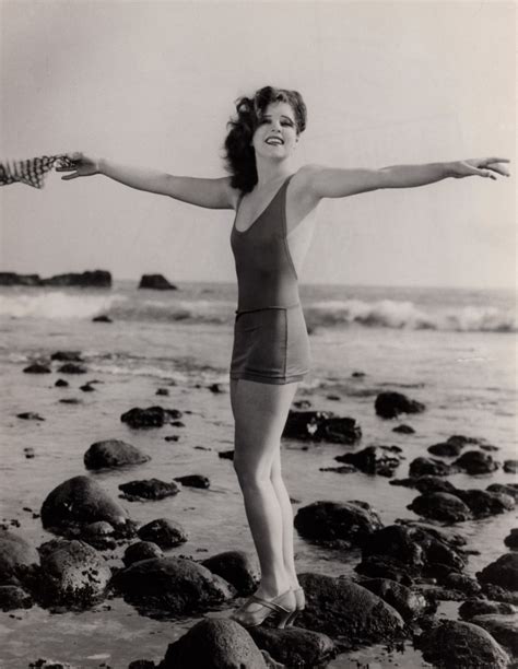 Wind Wings Clara Bow Seaside In Her Sleek Bathing Suit Circa Swingin S In