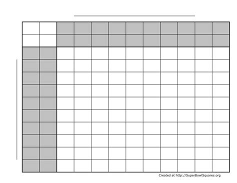 Free Printable Football Squares Pdf With Numbers Free Printable Templates