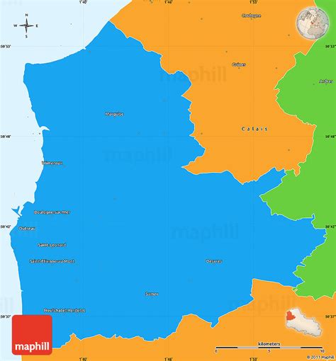 Political Simple Map Of Boulogne Sur Mer